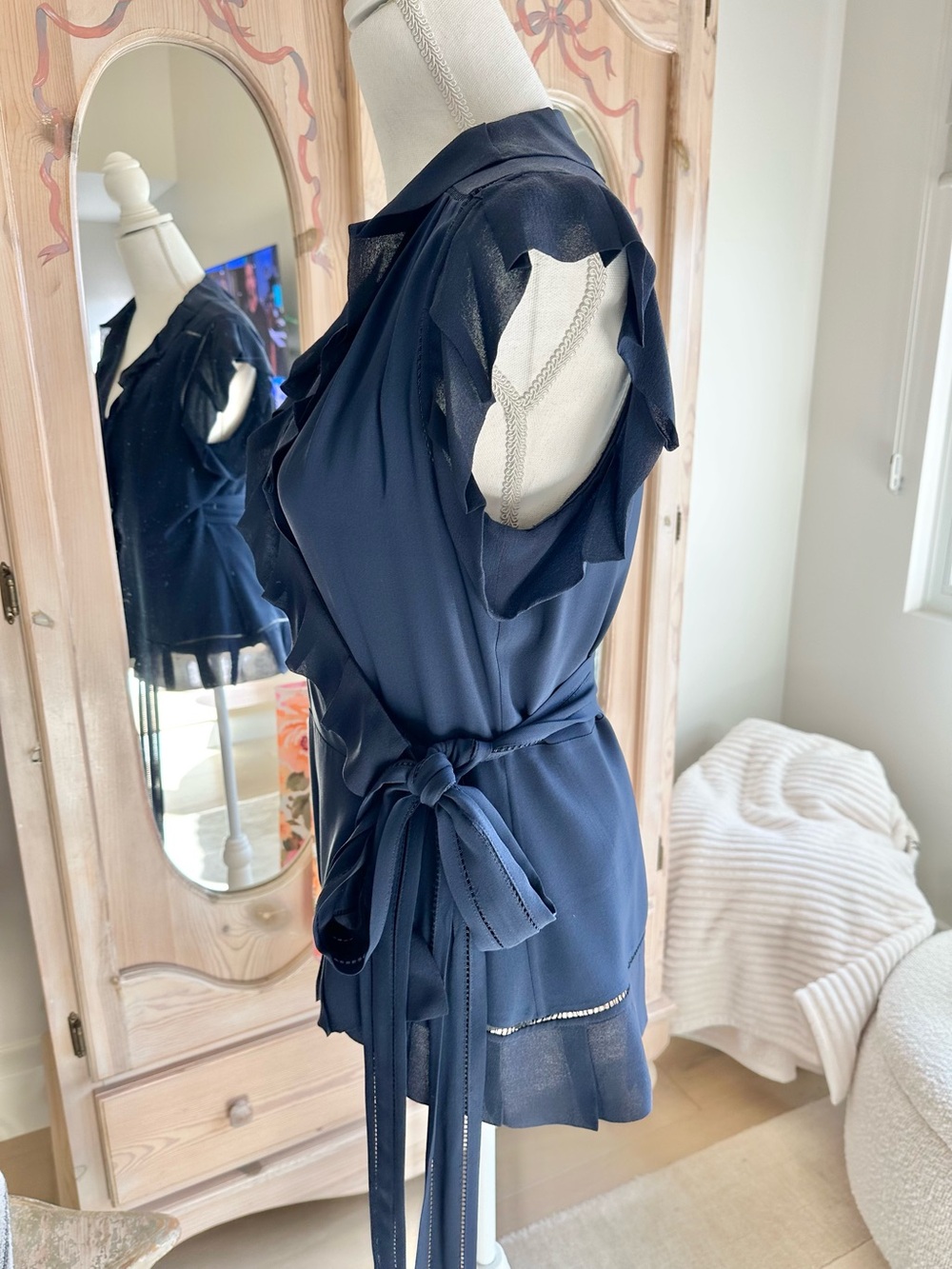 DVF Silk Wrap Top - Picture 6 of 11